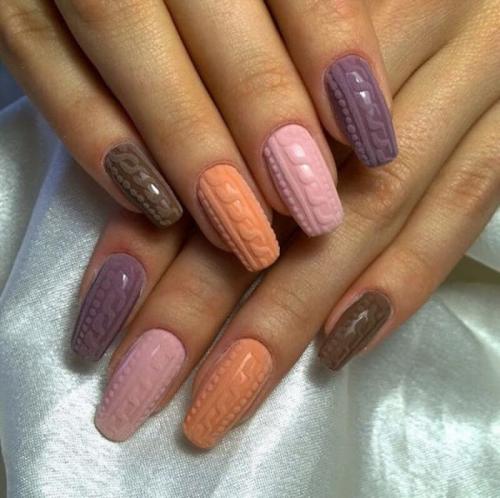 Объемные волны на ногтях. Объемный маникюр гель лаком