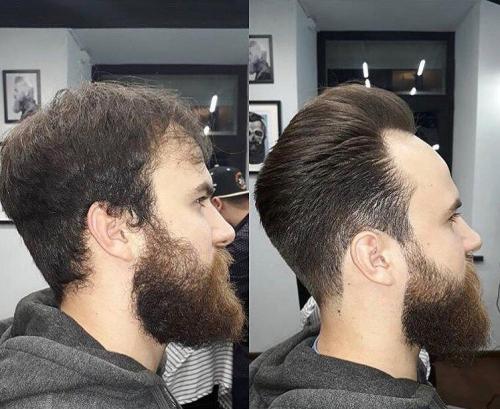 Стрижка помпадур для мужчин. МУЖСКАЯ СТРИЖКА "ПОМПАДУР"- ТЕХНОЛОГИЯ С ФОТОГРАФИЯМИ