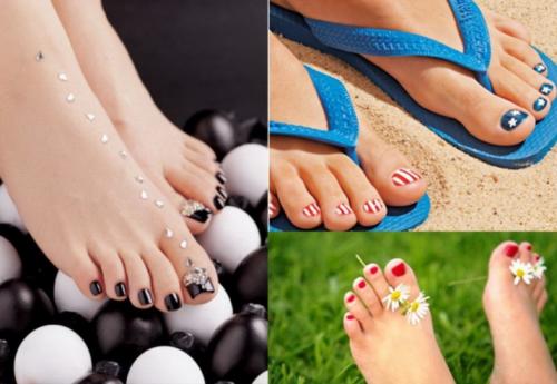 Маникюр и педикюр пляжный. Педикюр на море 02