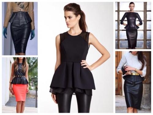 С чем носить рубашку с баской. Как носить платье, юбку или жакет с подобной отделкой 01