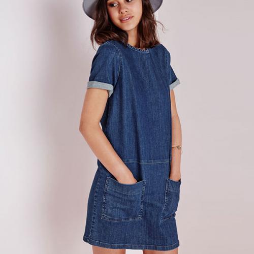 С чем носить джинсовые платья. Популярные фасоны