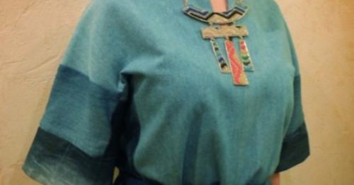 Джинсовое платье выкройка. Элегантное платье из старых джинсов…