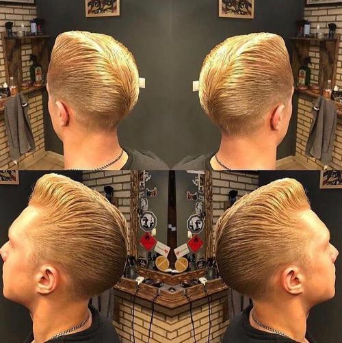 Как сделать прическу помпадур мужская в домашних условиях. МУЖСКАЯ СТРИЖКА "ПОМПАДУР"- ТЕХНОЛОГИЯ С ФОТОГРАФИЯМИ