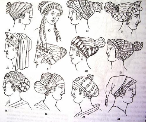 Прическа Древнего востока. Античная Греция