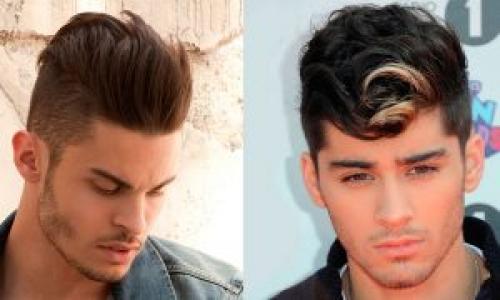 Андеркат с пробором посередине.