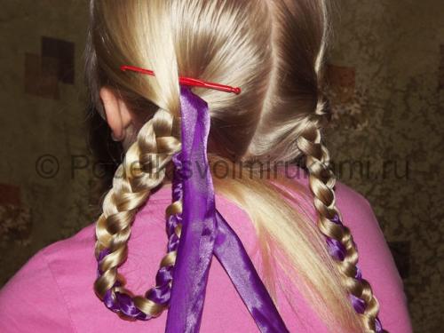 Косы военных лет. Переплетенные косички в стиле ретро. Пошаговый мастер-класс.
