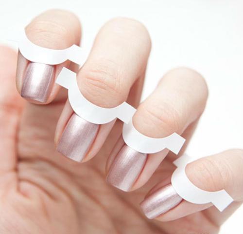 Как сделать лунный маникюр без трафарета в ДОМАШНИХ условиях. Маникюр с трафаретом