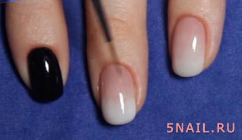 Как сделать градиент на ногтях в домашних условиях. Пошаговое выполнение градиента в домашних условиях кистью