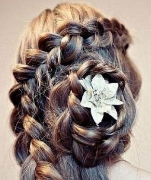 Как сделать розу из косы волос. Прическа в виде розы из косичек