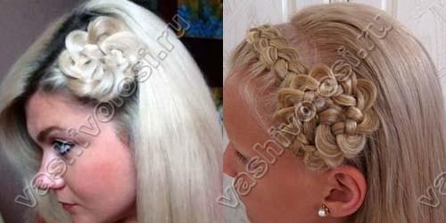 Как сделать розу из волос пошаговая. Как сделать цветок из волос из косы?