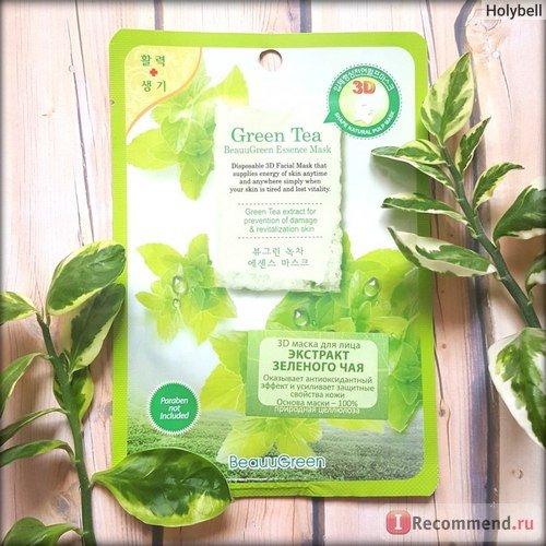 Корейская маска зеленый чай. Где эффект?  (`  )   Корейская маска для лица с зеленым чаем. Разбор состава, фото до\после.