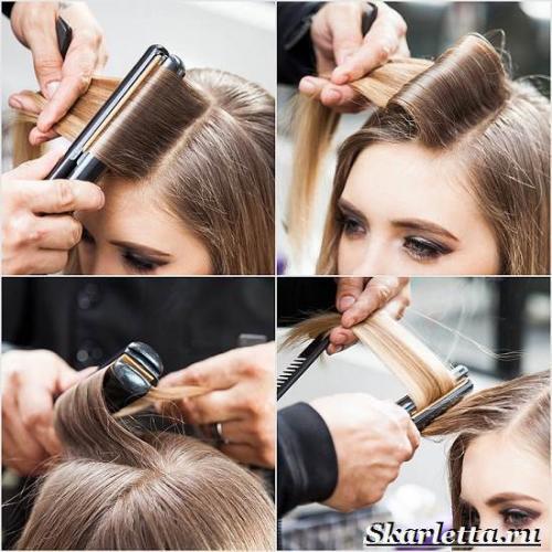 Прическа на средние волосы легкая волна. Волны на волосах утюжком