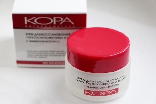 КРЕМ для восстановления упругости кожи для лица и шеи С ЭФФЕКТОМ БОТОКСА Кора. KOPA / крем для восстановления упругости лица и шеи с эффектом ботокса / anti-age вечерний уход