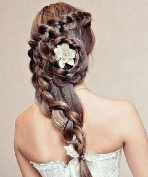 Как сделать розу из косы волос. Прическа в виде розы из косичек