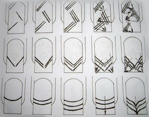 Как рисовать на ногтях в домашних условиях для начинающих иголкой. Схемы рисунков иголкой на ногтях