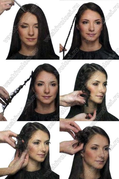 Как сделать розу из волос пошаговая. Как сделать цветок из волос из косы?