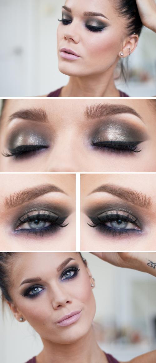 Легкий макияж для серо-голубых глаз пошагово. На вечеринку, праздник или торжество Как сделать вечерний макияж для серых глаз? Давайте определим, какой макияж можно считать вечерним. Он должен быть: