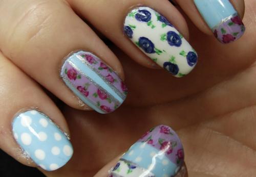 Как рисовать на ногтях розы. Маникюр по мокрому гель лаку