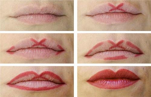 Как с помощью макияжа увеличить губы. Макияж