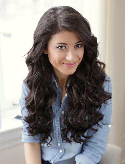 Легкие прически с локонами на средние волосы с челкой и без