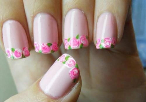 Как рисовать на ногтях розы. Маникюр по мокрому гель лаку