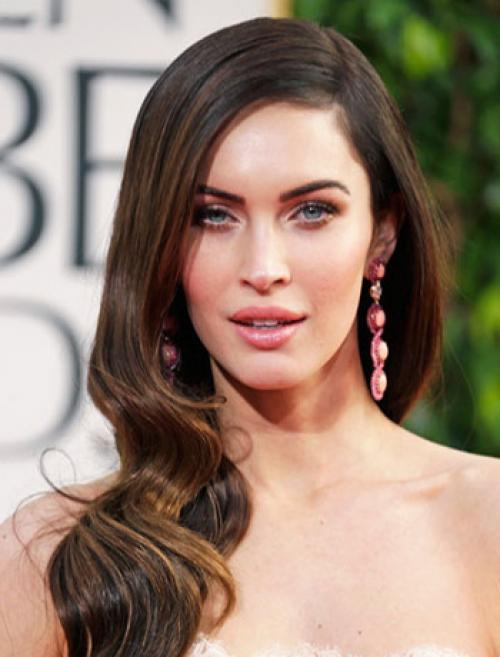 «Голливудская волна» на одну сторону и с челкой