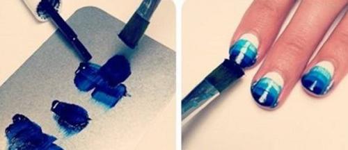Как сделать градиент на ногтях в домашних условиях кисточкой. Как сделать вертикальный градиент на ногтях гель-лаком в домашних условиях — пошаговый урок с фото
