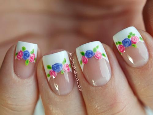 Как рисовать на ногтях розы. Маникюр по мокрому гель лаку