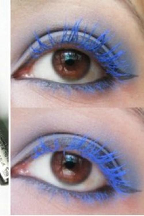 Бордовая тушь для голубых глаз. Синяя тушь для разных глаз