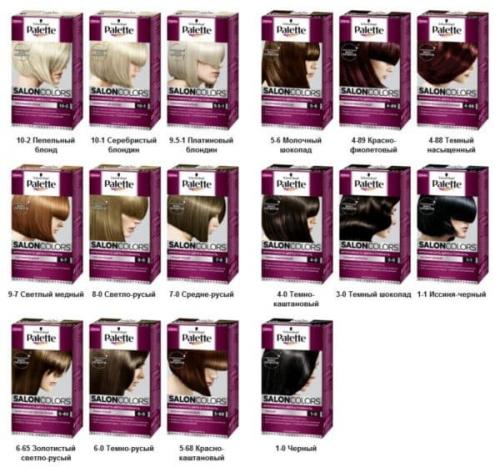 Химический состав краски для волос Палет. Многообразие оттенков краски для волос Палетт