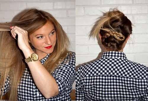 Как из длинных волос сделать видимость коротких .. Каре без ножниц