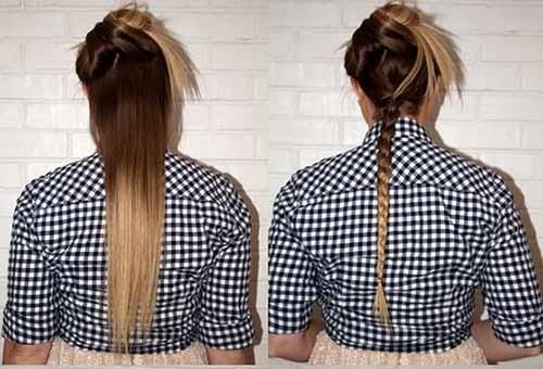 Как из длинных волос сделать видимость коротких .. Каре без ножниц