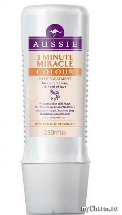 Aussie 3 minute miracle colour. Aussie / Средство интенсивного ухода 3 Minute Miracle Colour, для окрашенных волос