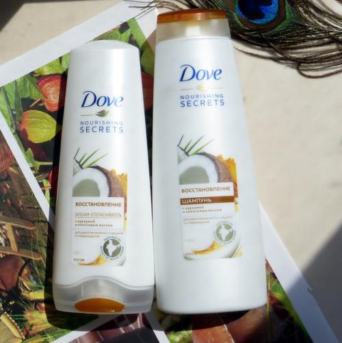 Шампунь Dove с кокосом. Dove Nourishing Secrets Восстановление с куркумой и кокосовым маслом Шампунь и бальзам-ополаскиватель