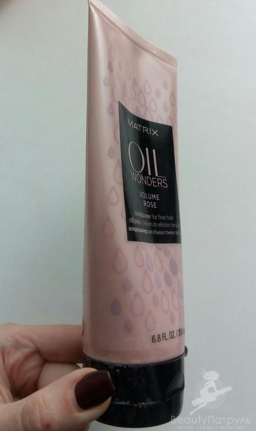 Matrix Oil Wonders volume rose. Мой отзыв о кондиционере для волос Matrix Oil Wonders volume rose 03