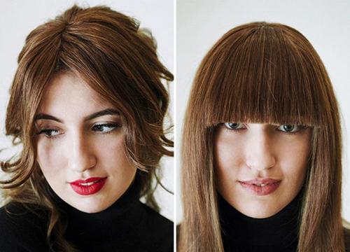 Наращивание челки на удлинение. Наращивание волос на короткую челку фото до и после, цены