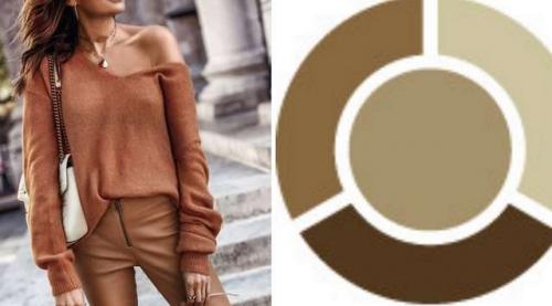 Цвет мокко одежды.