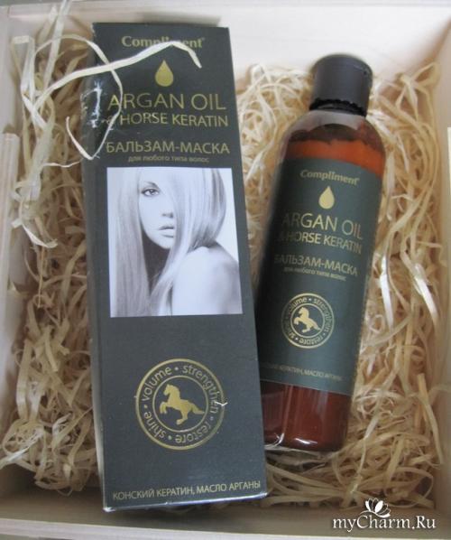Маска для волос Compliment Argan Oil. Compliment / Argan Oil  Horse Keratin Бальзам-маска для любого типа волос Отличная бальзам-маска за 170 рублей