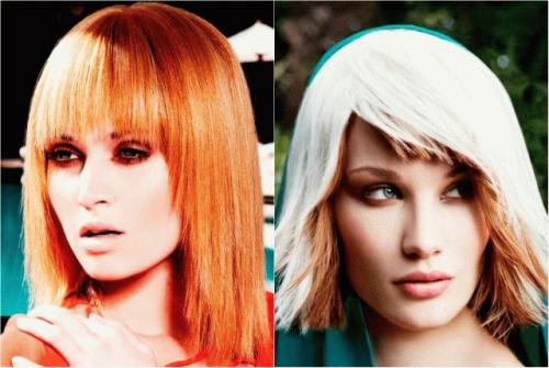 Укладка на средние волосы с челкой. Как подобрать прическу по типу лица