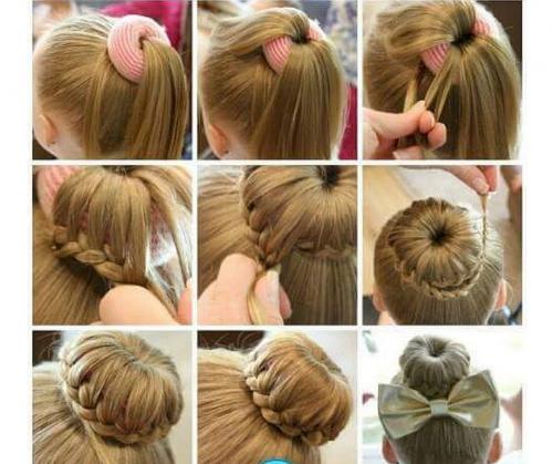 Прически для детей на короткие волосы. 5 детских причесок с пучками