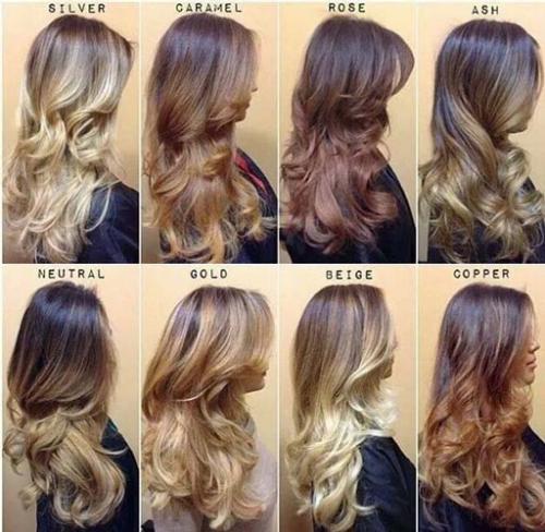Омбре на натуральные волосы. Виды омбре