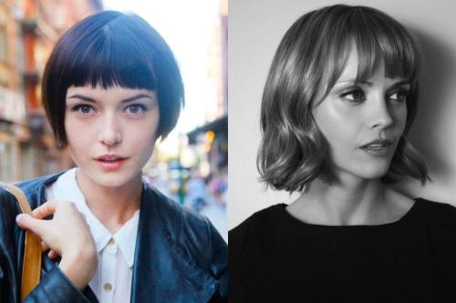 Удлиненное каре с челкой на бок. Подбор челки для каре