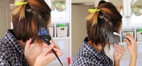 Розовые кончики волос на каре. Как сделать омбре на каре дома