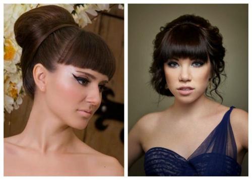 Свадебные прически на короткие волосы с челкой. Свадебные прически с челкой и без челки