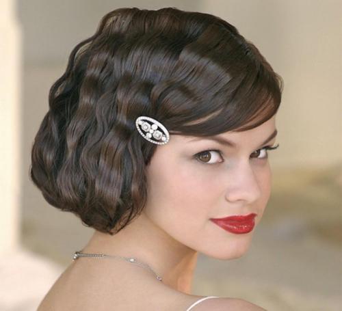 Прически на свадьбу для женщин на короткие волосы. Укладка на короткие волосы без фаты 16
