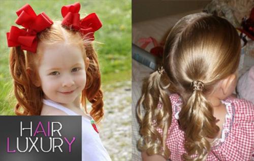 Прически для маленьких девочек на средние волосы. Волосы средней длины