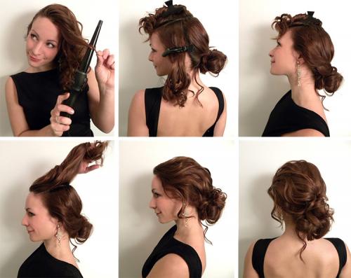 Укладка на полудлинные волосы. Простые укладки на средние волосы 07