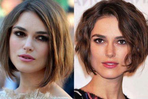 Стрижки на средние волосы типа каре. По форме лица 06