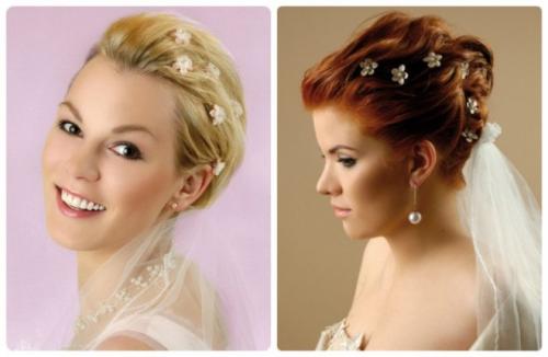 Прически на свадьбу для женщин на короткие волосы. Укладка на короткие волосы без фаты