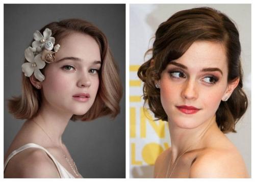 Накрученные волосы средней длины без челки на свадьбу. Прически на свадьбу на средние волосы